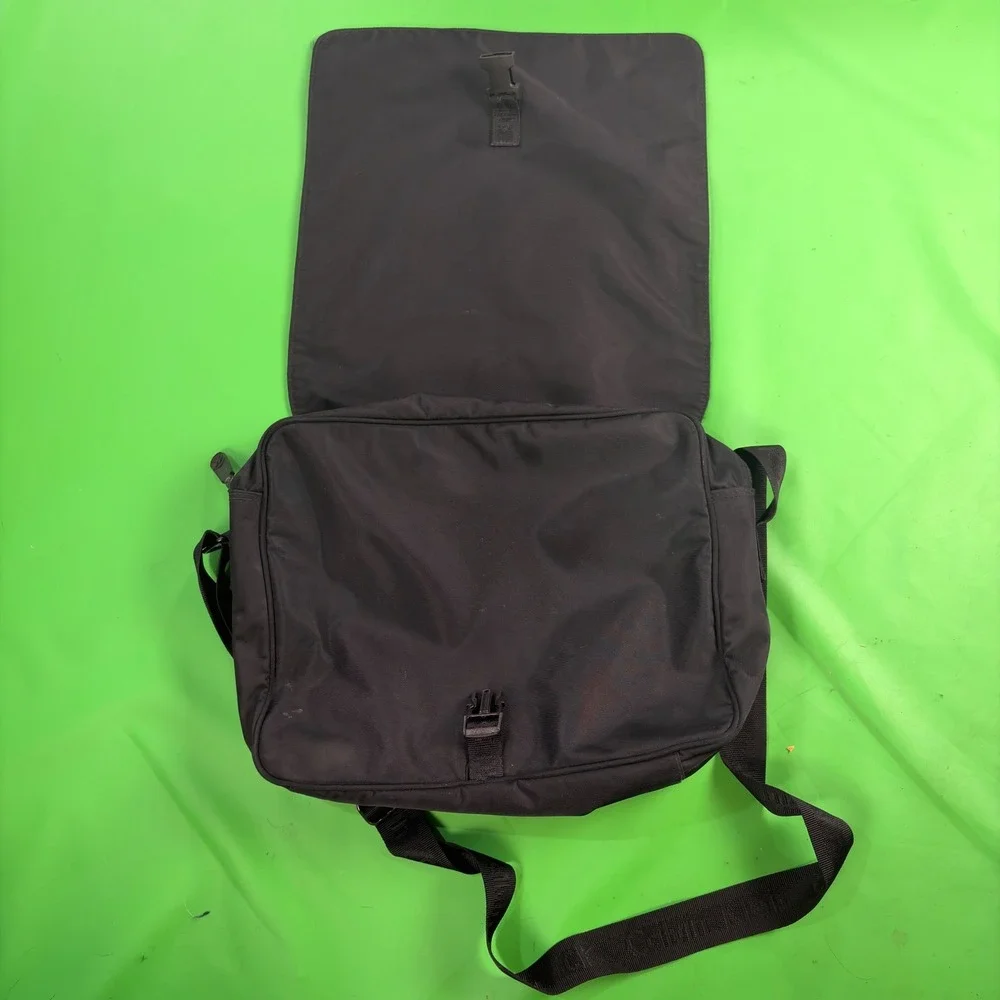 Calvin Klein Messenger Bag Black Nylon CL Logo Crossbody Laptop School Office